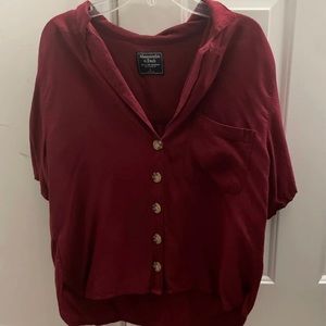 Short Sleeve Button Up Top